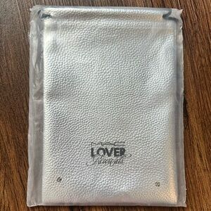 MAC  Brand New in plastic Silver pebbles faux leatherTextured Cosmetic Pouch